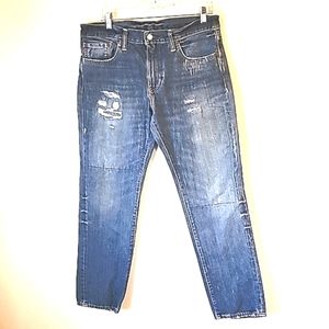 LEVI's Western Mens Distressed Rodeo Cowboy Ranch Denim 511's  Size 33